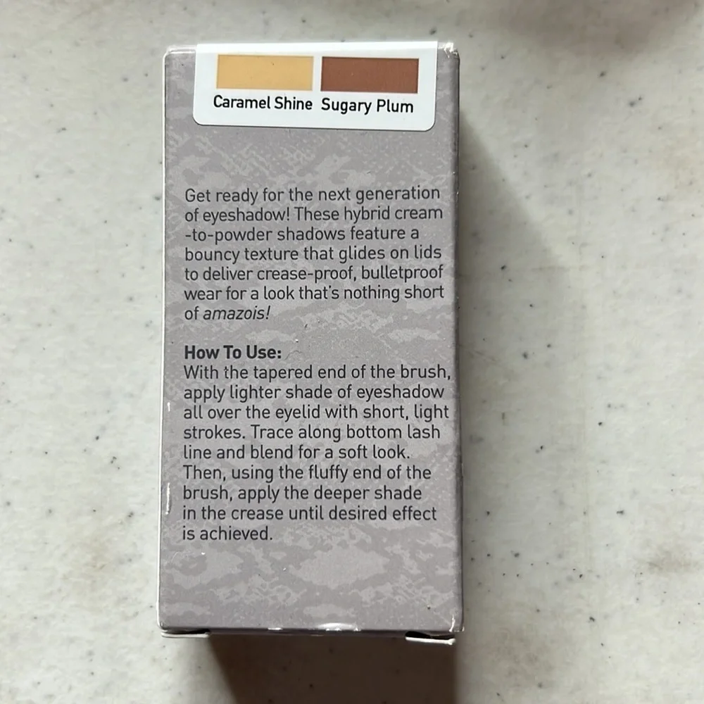 NIB MALLY EVERCOLOR BOUNCE BACK EYESHADOW SET OF 2 CARAMEL SHINE & SUGARY PLUM